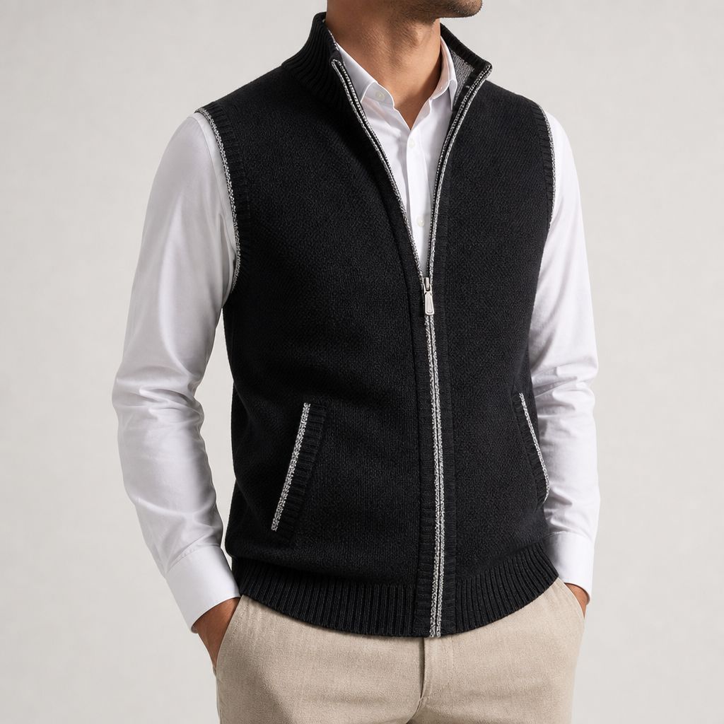 Gilet homme zippé sans manches