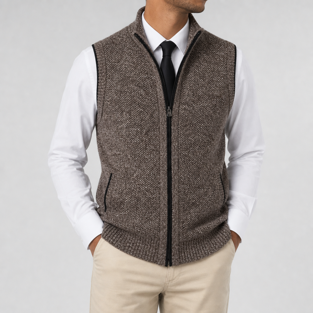 Gilet homme zippé sans manches