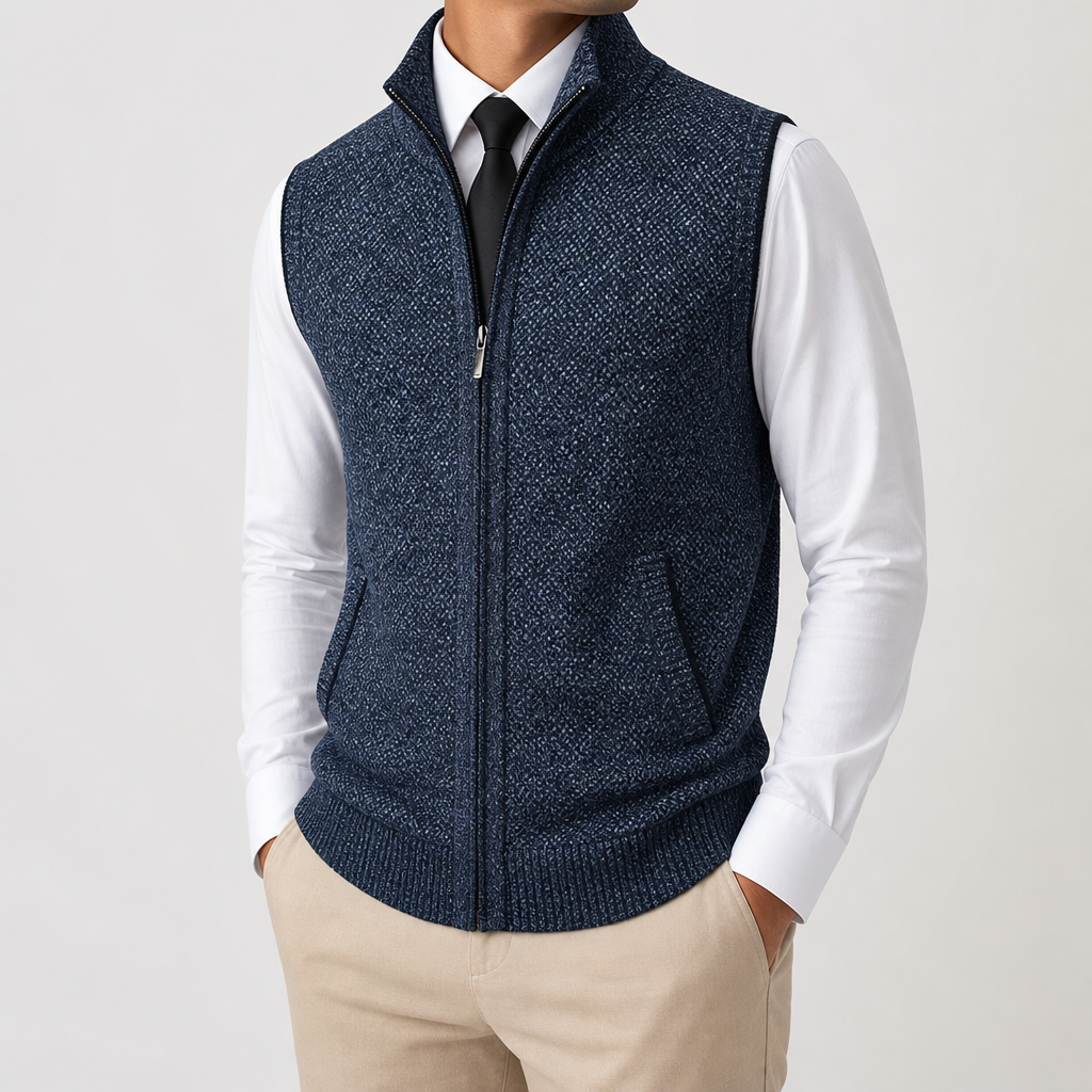 Gilet homme zippé sans manches