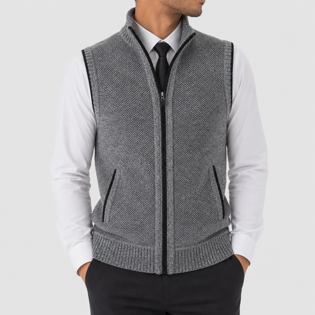 Gilet homme zippé sans manches