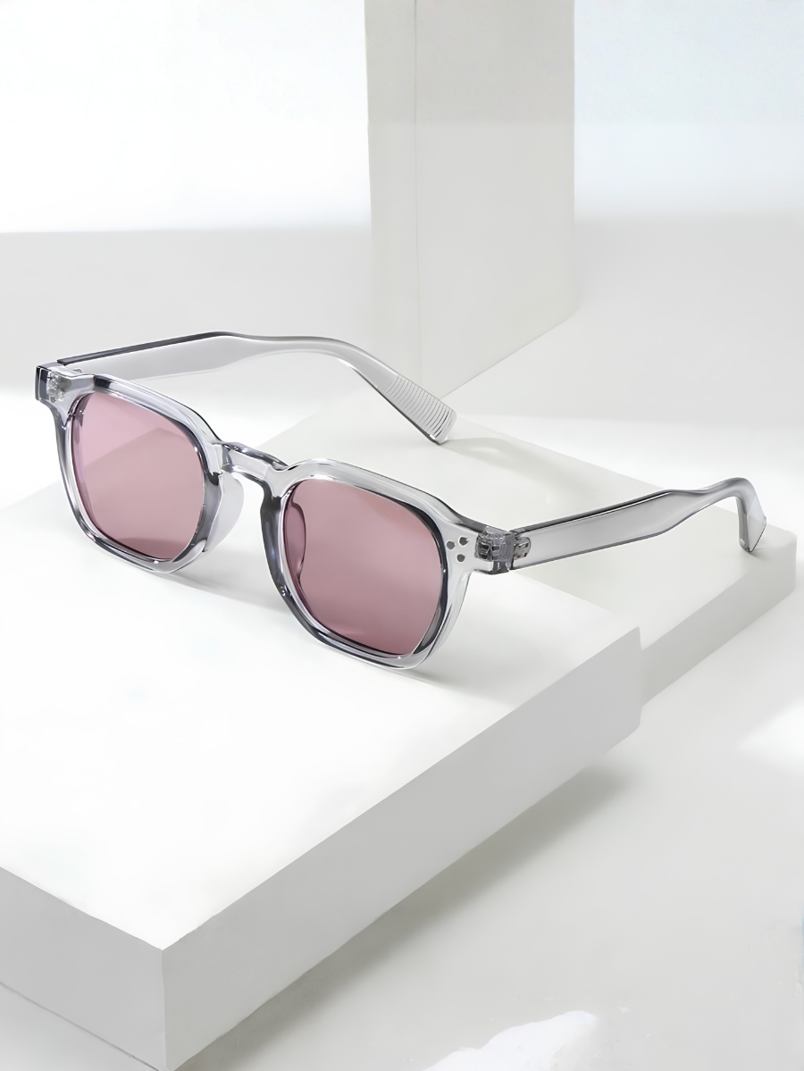 Lunettes de soleil homme à monture octogonale