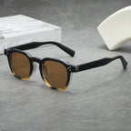 Lunettes de soleil homme rondes écaille