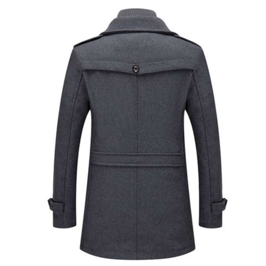 Manteau homme à col montant