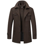 Manteau homme à col montant