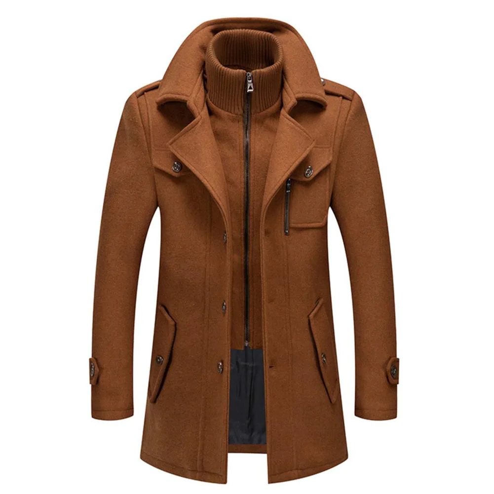 Manteau homme à col montant