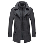 Manteau homme à col montant
