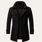 Manteau homme à col montant zippé