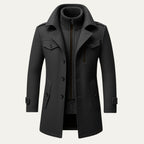 Manteau homme à col montant zippé