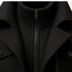 Manteau homme à col montant zippé