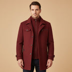Manteau homme à double fermeture