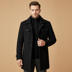 Manteau homme à double fermeture