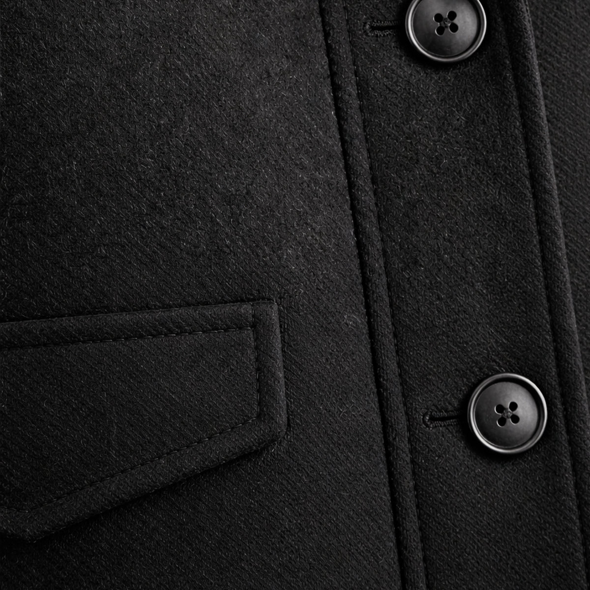 Manteau homme à double fermeture