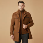 Manteau homme à double fermeture
