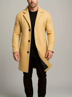 Manteau homme à revers boutonné