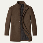Manteau homme col montant boutonné