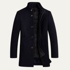 Manteau homme col montant boutonné