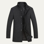 Manteau homme col montant boutonné