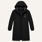 Manteau homme long à capuche zippé