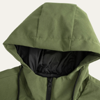 Manteau homme long à capuche zippé