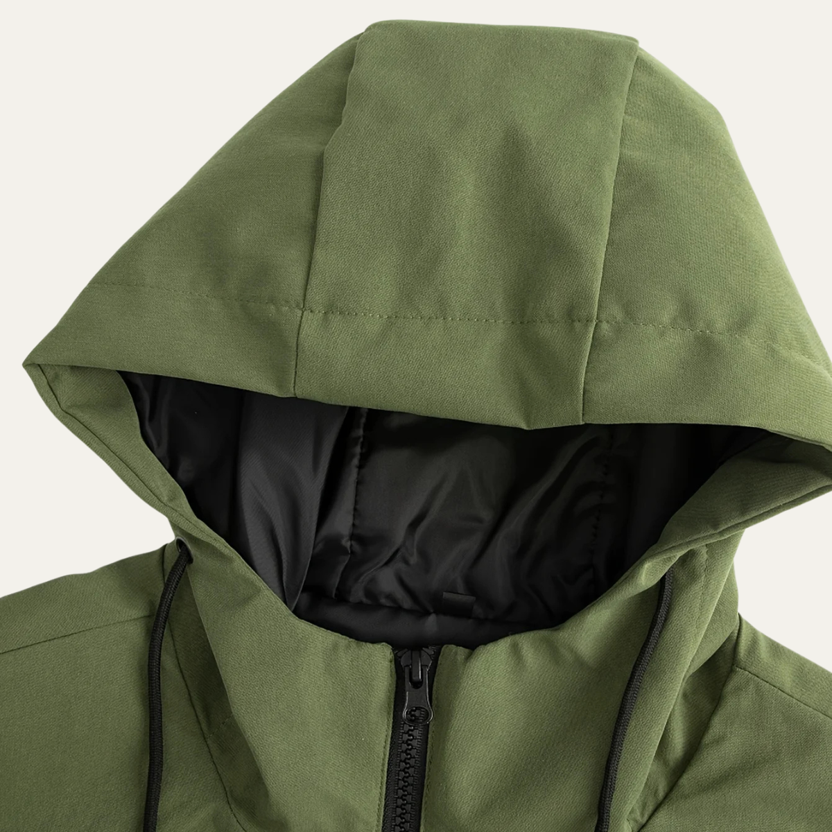 Manteau homme long à capuche zippé