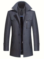 Manteau Homme Long à Col Montant