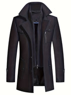 Manteau Homme Long à Col Montant