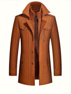 Manteau Homme Long à Col Montant