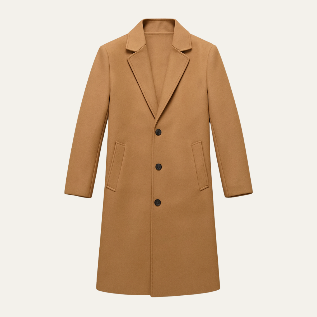 Manteau homme long à revers
