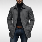 Manteau homme toile matelassé col à revers