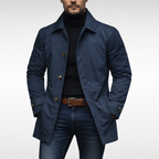 Manteau homme toile matelassé col à revers