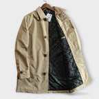 Manteau homme toile matelassé col à revers