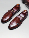 Mocassins homme à brides double boucle