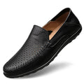 Mocassins homme à enfiler perforées