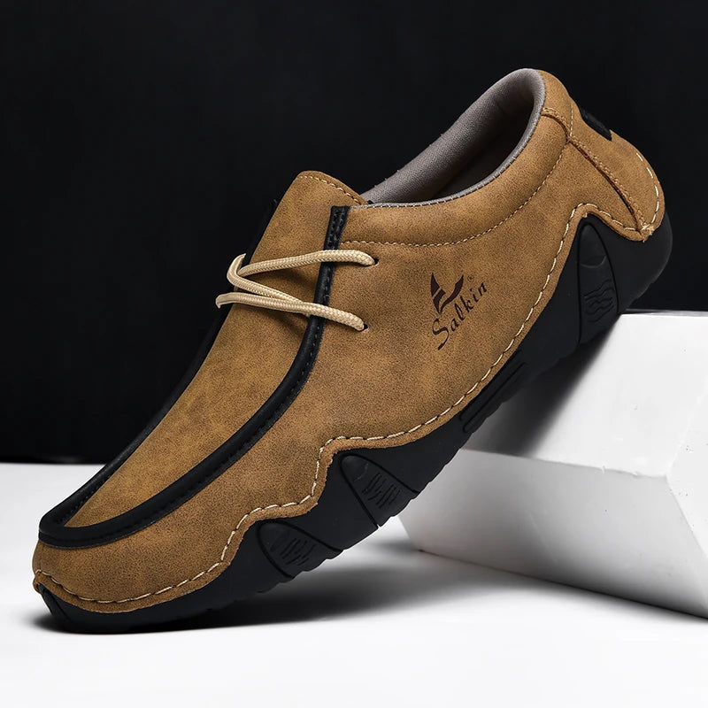 Mocassins homme à lacets semelle flexible
