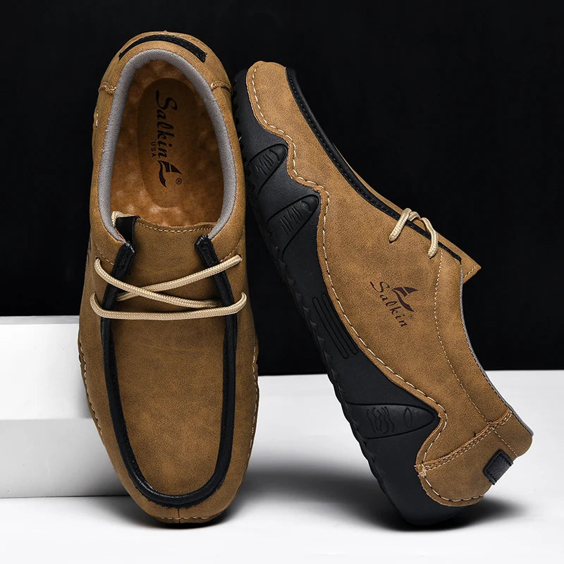 Mocassins homme à lacets semelle flexible