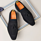 Mocassins homme à plateau frangé