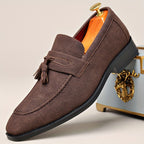 Mocassins homme à plateau frangé