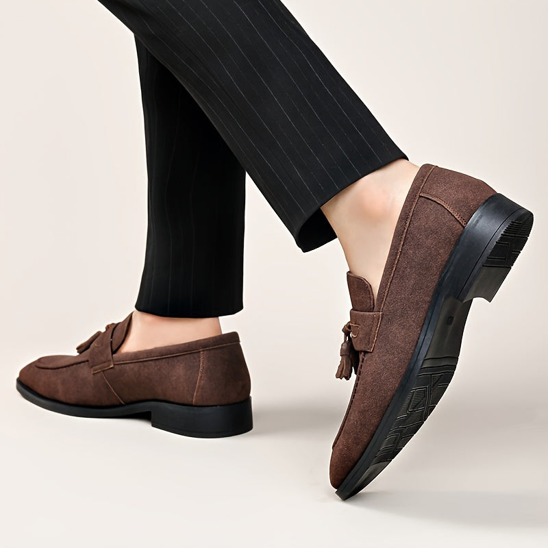Mocassins homme à plateau frangé
