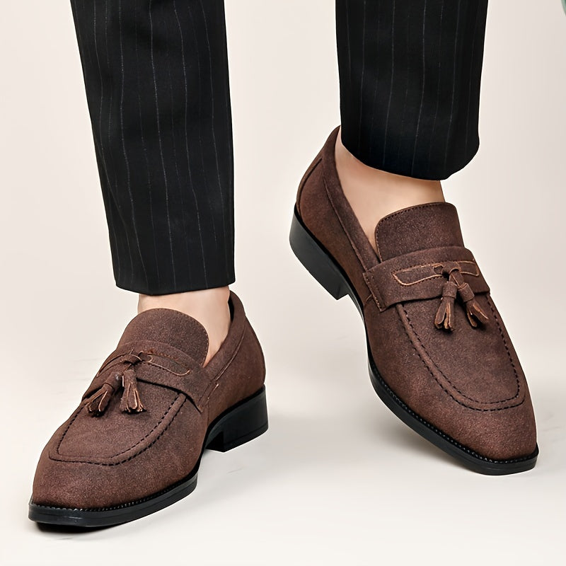 Mocassins homme à plateau frangé