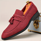 Mocassins homme à plateau frangé
