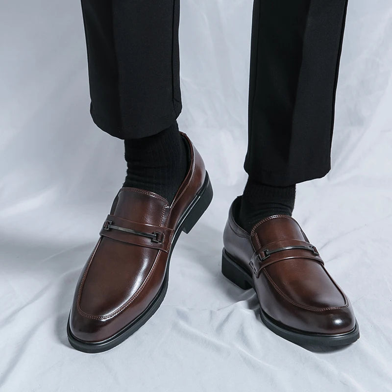 Mocassins homme barrette métallique