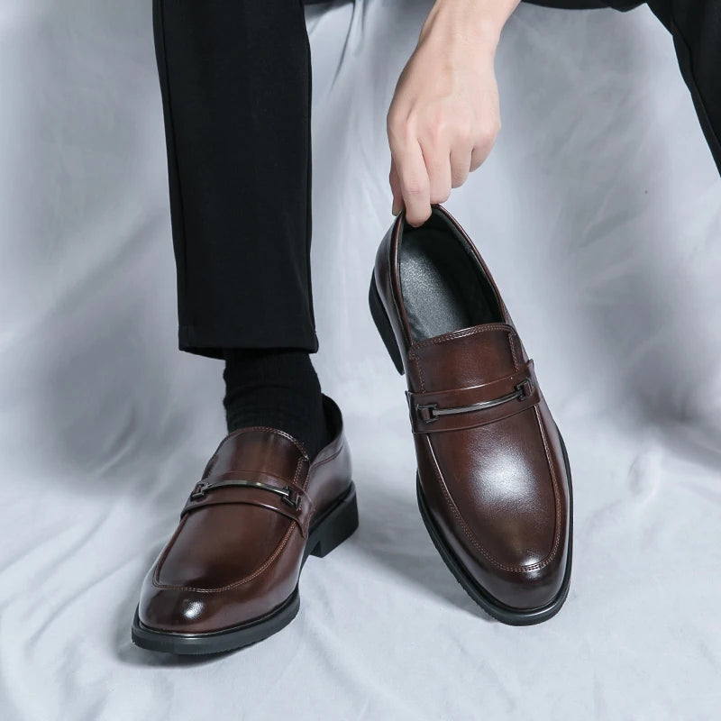 Mocassins homme barrette métallique