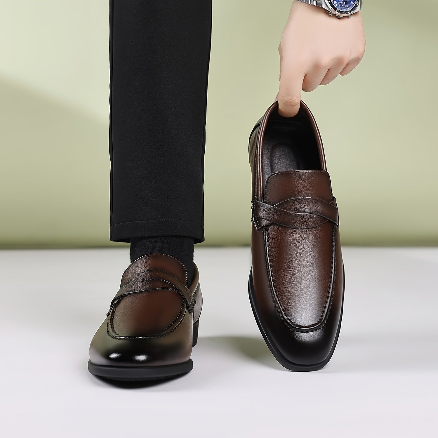 Mocassins homme classiques à bride