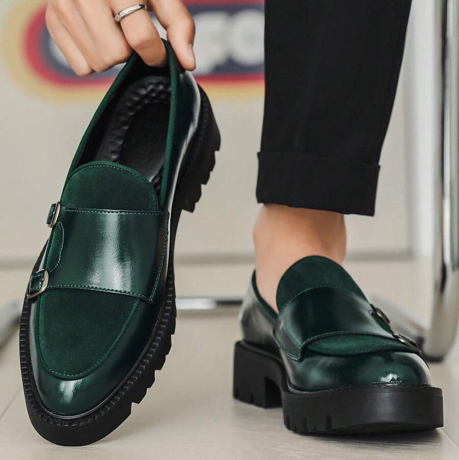Mocassins homme à double boucle