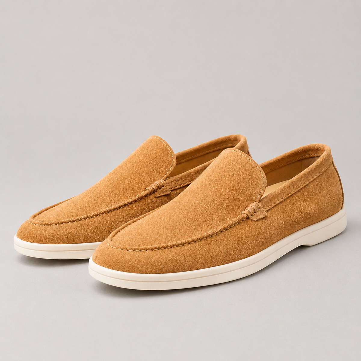 Mocassins homme effet daim à enfiler