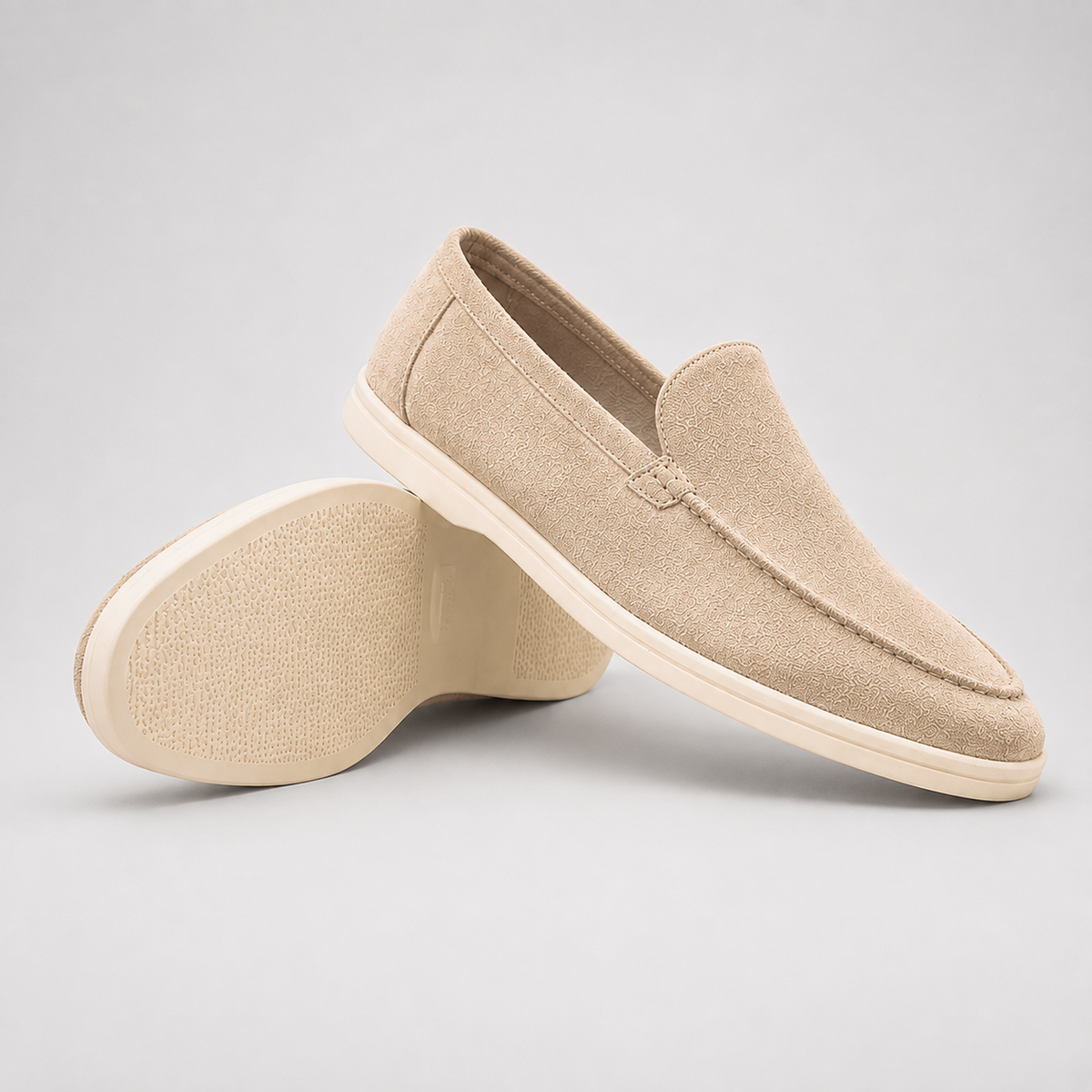 Mocassins homme effet daim à enfiler
