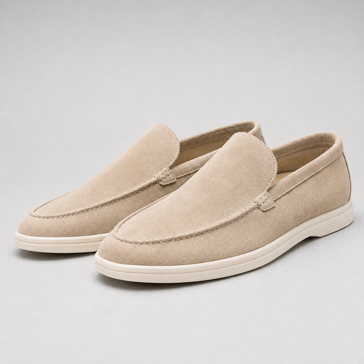 Mocassins homme effet daim à enfiler