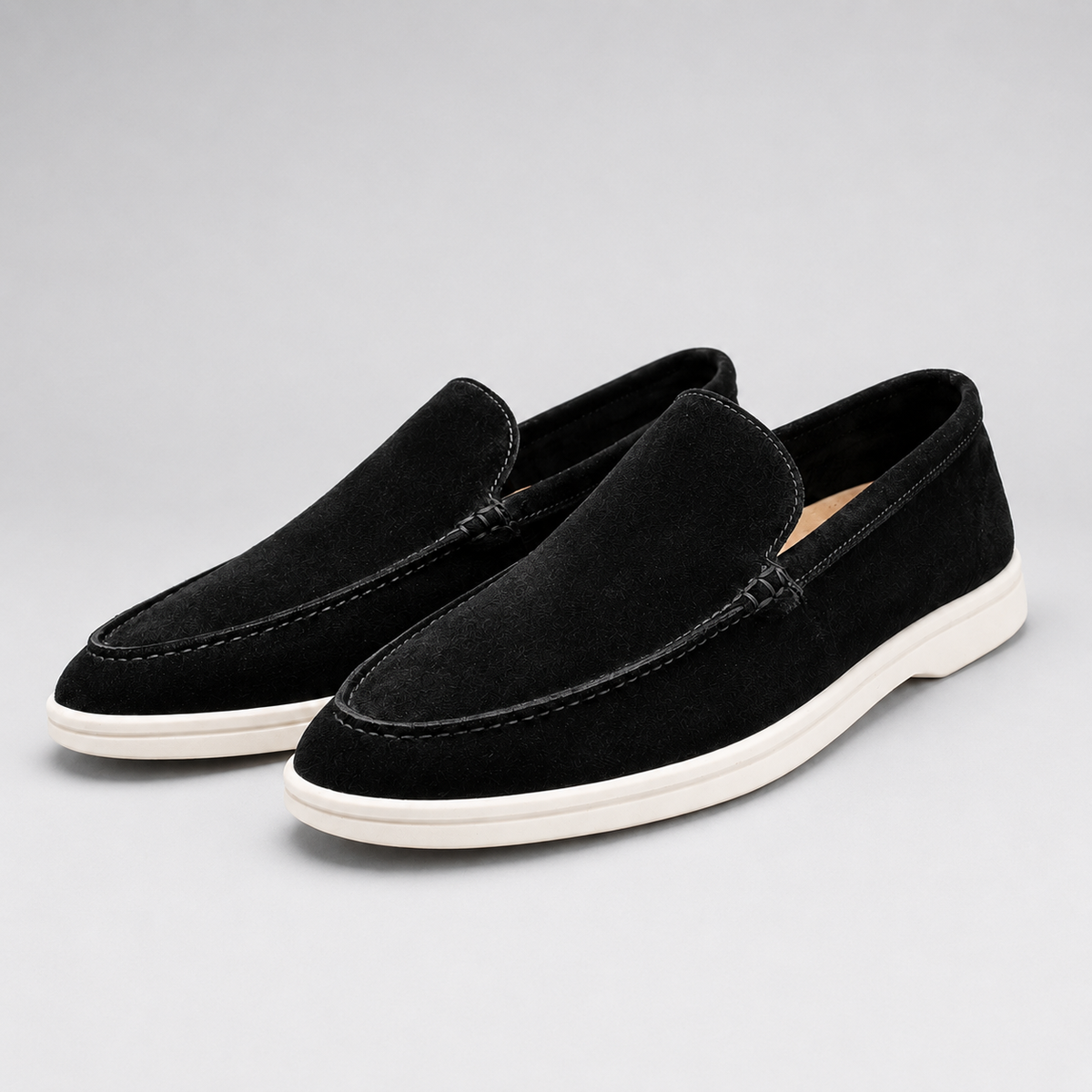 Mocassins homme effet daim à enfiler