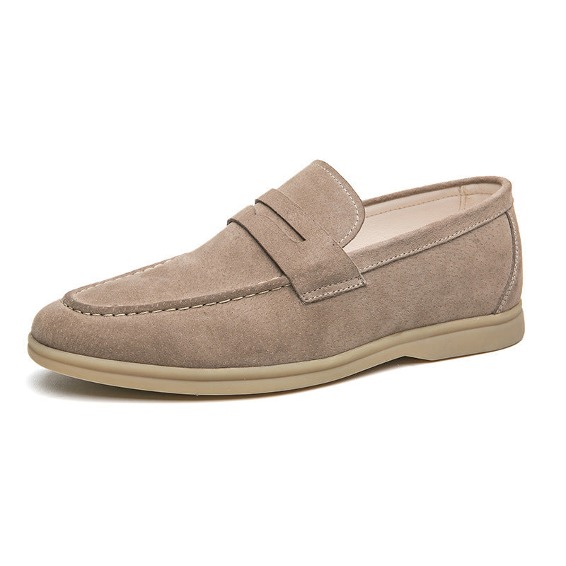 Mocassins homme en daim à bride confort
