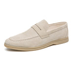 Mocassins homme en daim à bride confort